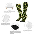 thumbnail image 6 of Daiia Sports Socks Avocado Toast Printed Novelty Crew Socks for Men Women Knee High Socks Cotton Socks Soft & Breathable Support Unisex Socks, 6 of 9