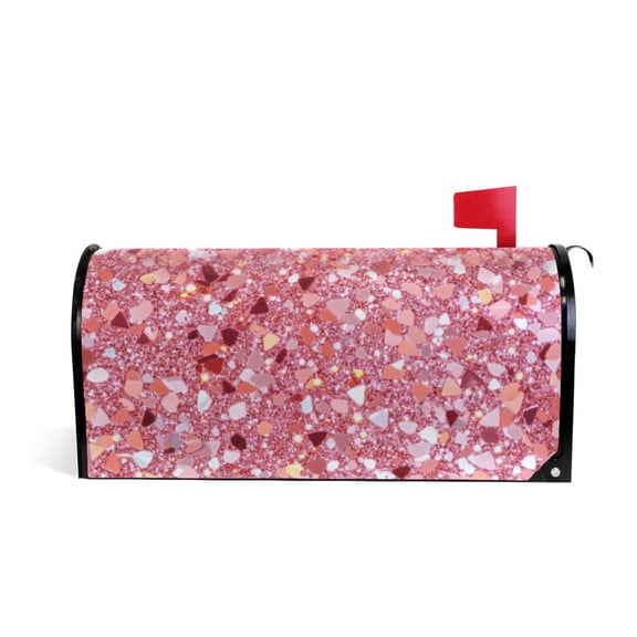Mailbox Covers Magnetic Large Size Post Box Cover Wrap Outside Waterproof Home Yard Garden Decor Pink Clastic Gemstone 25.5x21