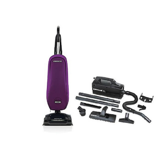 Oreck Axis Upright Lightweight Vacuum Cleaner Purple Power Bundle