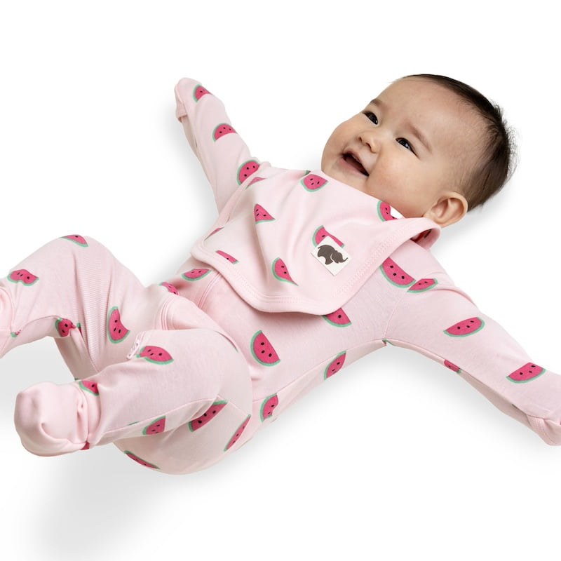 M+A by Monica + Andy Organic Cotton One Piece Coverall and Bib Set, Sizes Newborn - 18-24 Months