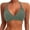 Army Green, variant on Women Plus Size Bikini Top Full Coverage Push Up Nylon Spandex Pool Party