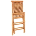 thumbnail image 5 of vidaXL 3 Piece Bistro Set with Anthracite Cushions Solid Teak Wood, 5 of 5