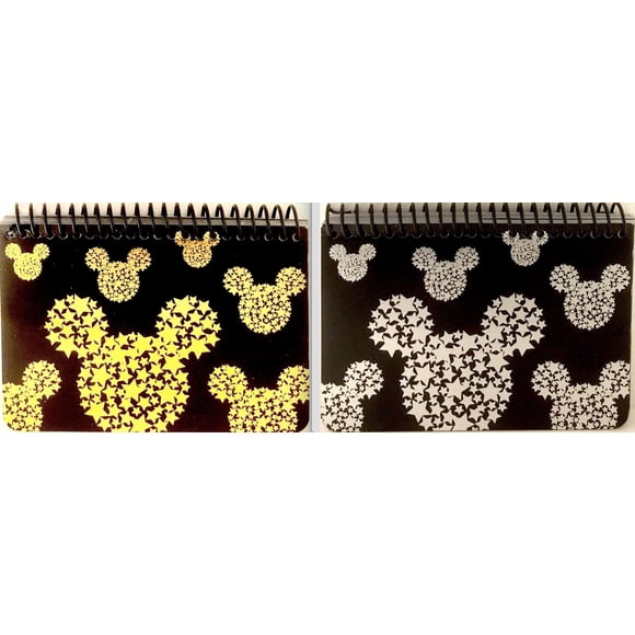 Libro de autógrafos Emerald Mickey Mouse Black Spiral (juego de 2 libros)