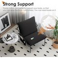 thumbnail image 3 of Techmilly Reading Chairs Set of 2,Sling Accent Chairs with Cushionsfor Living Room,Black Metal Armchair for Reading Room Office Apartment,Black Linen, 3 of 7
