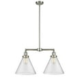 thumbnail image 2 of Innovations Lighting 209 Large Cone Large Cone 2 Light 21" Wide Linear Chandelier /, 2 of 2