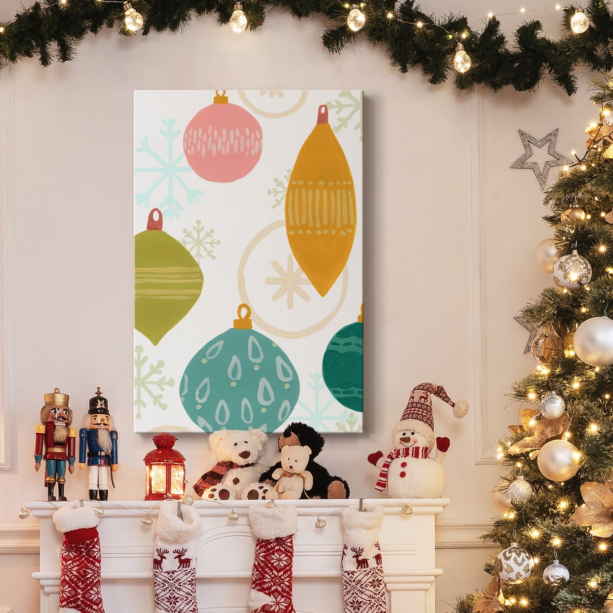Modern Holiday Collection B- Gallery Wrapped Canvas