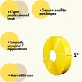 thumbnail image 3 of SSBM 1.88 Inch x 1000 Yards Yellow Acrylic Carton Sealing Tape 2 Mil Great for Light Packaging 6 Rolls, 3 of 6
