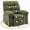 Green-Chenille, variant on Memoryfield Recliner Chair with Massage & Heat, Chenille Fabric Manual Reclining Sofa, Overstuffed Armchair with Side Pocket for Living Room, Brown