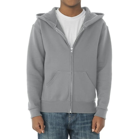 - Boys' Mid-Weight Fleece Full-Zip Hooded Sweatshirt