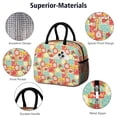 thumbnail image 4 of Womens Pioneer Flower Floral Print Pattern Lunch Box for Work,Insulated Lunch Bag for Women,Loncheras Para Mujer,Leakproof Adult Lunch Bag for Work,Beach,Travel,Picnic,Camping, 4 of 6