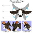 thumbnail image 5 of Onmygogo Funny Bat Dragon Wing Costumes for Dog, Cute Furry Pet Clothing for Halloween (L,coffee wing), 5 of 5
