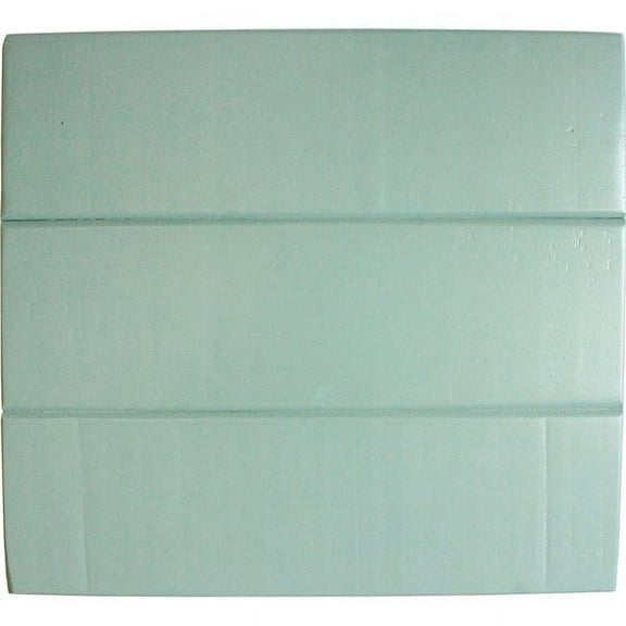 American Heartland 35116LBOT Rustic Shutter Door Kitchen Island in Light Blue with Oak Top