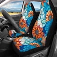 thumbnail image 3 of Pzuqiu Datura Flowers Car Seat Cover 3 PCS, Automotive Seat Covers Full Set Polyester Soft Auto Accessories for Truck Cars Trucks, 3 of 10
