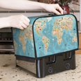 thumbnail image 6 of KLL World Map With Animals 1 Print 2 Slice Toaster Dust Covers Kitchen Small Appliance Cover with 2 Pockets,Can hold Jam Spreader Knife & Toaster Tongs (11.4 x 7.9 x 7.5), 6 of 6