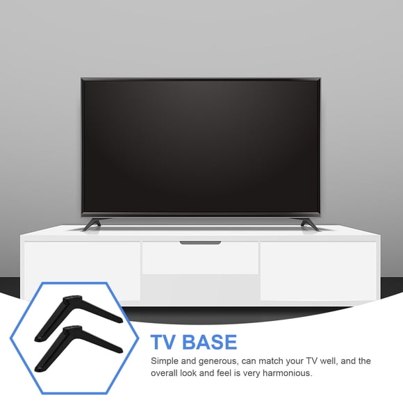 Moluckfu 1Par Base Universal Para Television Con Patas Negras Soporte Estable Y Moderno Para Y Oficina