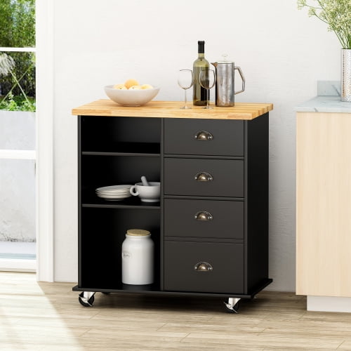 Carrito de la isla de la cocina con almacenamiento,Mesa lateral rodante en ruedas con escritorio grande, Gabinete con cajones para cocina,Comedor