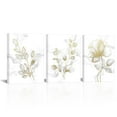 thumbnail image 2 of Visual Art Decor 3 PCS 12x16 Inch Gold Framed Floral Flower Print Canvas Wall Art Painting, 2 of 6