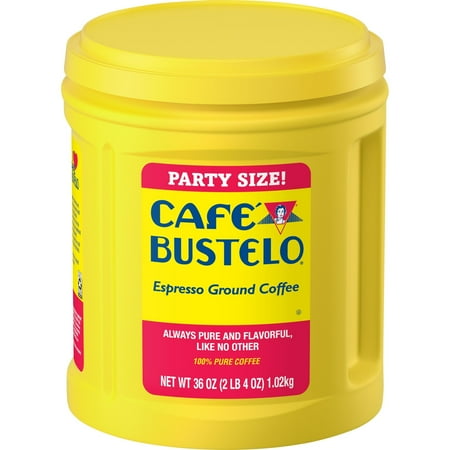 Cafe Bustelo Espresso Ground Coffee  Dark Roast  36 oz Canister
