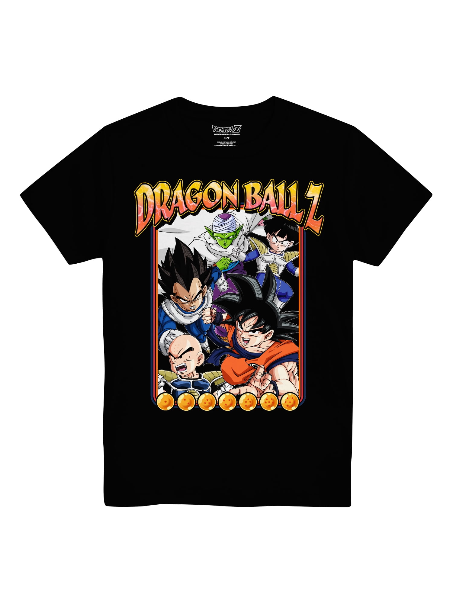 Dragon Ball Z Boys' Graphic Tee with Short Sleeves, Z Warriors, Sizes 4-18