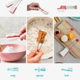 thumbnail image 2 of Levoons Self-Levelling Measuring Spoon Set, Measures 1/4 Teaspoon up to 1 Tablespoon - Pack of 4, Red, 2 of 7