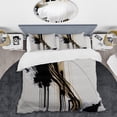 thumbnail image 2 of Designart "Minimalism in Gold II" Abstract Bedding Covert Set - Modern Black Geometric Bed Set With 2 Shams, 2 of 6