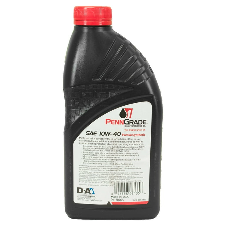 Brad Penn PennGrade 71446 1 10W 40 Multi Grade High Performance