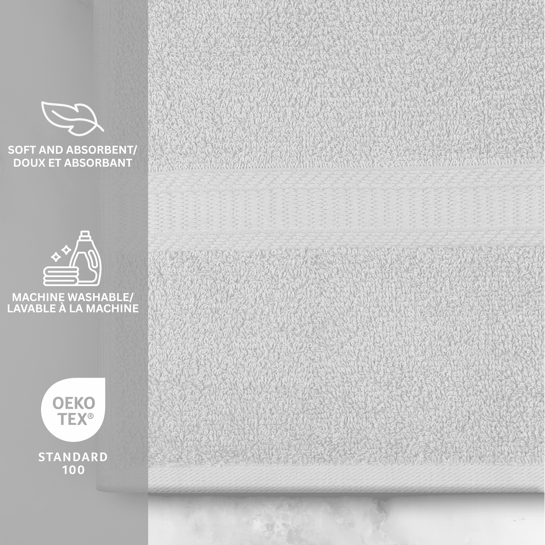 Mainstays Basics Solid Bath Towel, 100% Cotton, 27x52"