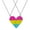 Style C(Pansexual), variant on Unisex Stainless Steel Heart Rainbow Pride Lgbt Necklaces for Lesbians, Couple Statement Jewelry