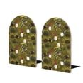 thumbnail image 2 of Picia Gnomes Playing in the Garden Pattern Wood Bookends for Shelves,Non-slip Bookends, Heavy Duty Wooden Bookend Support,1 Pair, 2 of 8