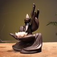 thumbnail image 2 of Quemador de de cerámica Lotus Buddha, de mano, soporte de en cascada, torre de para regalos de, 2 of 8