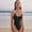 Black, variant on Babysbule Swimsuits for Women Women's Beachwear high waisted open back bikini one piece swimsuit