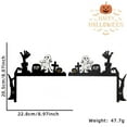 thumbnail image 2 of BNNG Halloween Door Corner Sign Decoration Spider Web Door Corner Decor Wood Halloween Door Corner Sign Black Spider Hanging on Spider Web door frame decor halloween corner decoration, 2 of 8