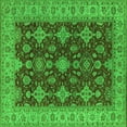 thumbnail image 1 of Ahgly Company Indoor Square Oriental Green Industrial Area Rugs, 4' Square, 1 of 4