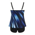 thumbnail image 7 of GEWSEY Modest Swimsuits for Women Vintage Printed Sexy Two Piece Tankini Bathing Suit Tummy Control Plus Size Swimsuit (Blue, XL), 7 of 7