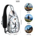 thumbnail image 5 of Crossbody Sling Backpack for Women Men Ocean Cute Shark Shoulder Sling Crossbody Casual Chest Bag for Travel Sports Running Hiking, 5 of 6