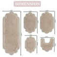 thumbnail image 3 of Home Weavers Allure Collection Bath Rug Set, 100% Cotton Non-Slip, 5 Piece Home Bath Set, Rug, 3 of 5
