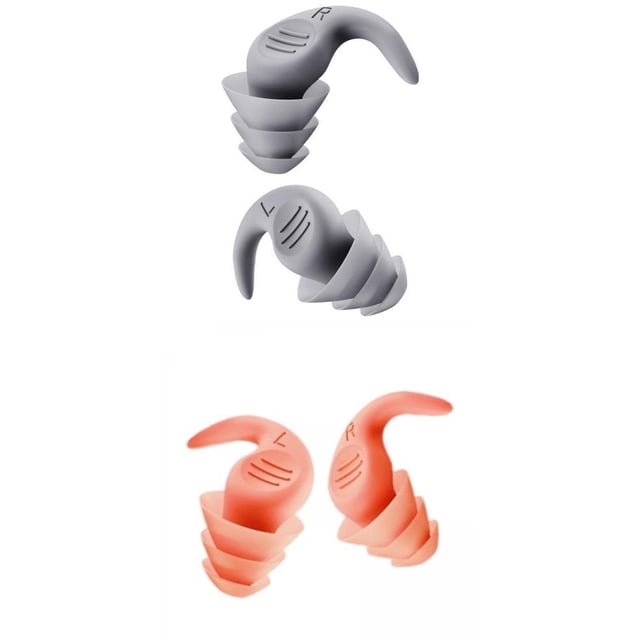 2 Almohadillas para Los Oídos con Cancelación de Ruido de Silicona para Dormir, Roncar, Nadar, Gris Y Rosa. Baoblaze tapones para auriculares