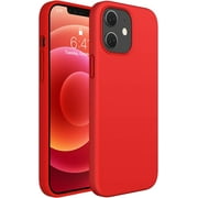 Miracase Compatible with iPhone 12 Case and iPhone 12 Pro Phone Case 6.1 inch(2020),Liquid Silicone Gel Rubber Full Body Protection Shockproof Drop Protection Case(Red)