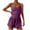 Purple rompers for women, variant on Usmixi Rompers for Women Exercise Workout Sports Loose Pleated Wide Leg Jumpsuits Casual Summer Square Neck Sleeveless Formal Solid Short Womens Jumpsuits on