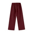 thumbnail image 7 of Hearthz Flannel Pajama Pants Women Fuzzy Winter Warm Thermal Pajamas Bottoms Wide Leg Drawstring Sleeping Pants, 7 of 7