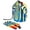 Multicolor 2, variant on PhooArto Large Barrel Drawstring Makeup Bag, Color Space Universe Galaxy Planets Travel Cosmetic Bag Portable Make Up Organizer Bag