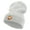 White, variant on Day Travel Embroidered 12 Inch Long Knitted Beanie - Black OSFM