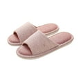 thumbnail image 2 of Quaouag Women's Summer Slippers Flax Cross House Shoes Indoor Breathable Outdoor Sandals, 2 of 4