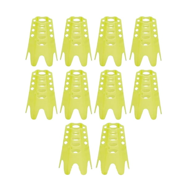 10 Tees de Golf Reutilizables, de Plástico, Estables y Duraderos para el Patio Trasero Amarillo