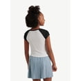 thumbnail image 2 of Justice Girls Short Sleeve Raglan Tee, Sizes XS - XLP, 2 of 7