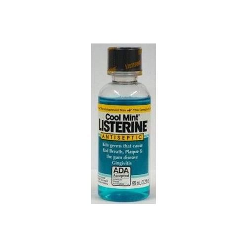 Listerine Mouthwash Cool Mint Travel Size 3.2 Oz