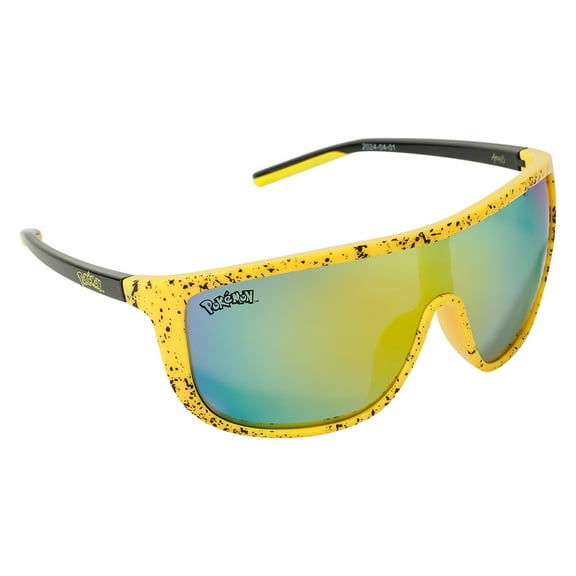Pokemon Yellow and Black Splatter Large Lens Sports Wrap