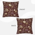 thumbnail image 3 of Bingfone Coffee and Flowers Linen Throw Pillow Covers Cushion Case Pocket Button Vintage Farmhouse Pillowcase-16"x16", 3 of 9