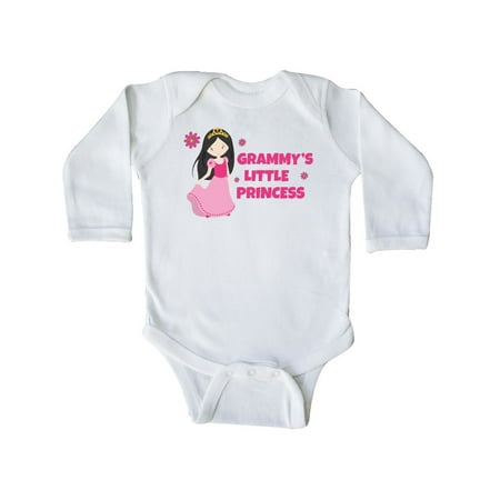

Inktastic grammy s little princess Gift Baby Girl Long Sleeve Bodysuit