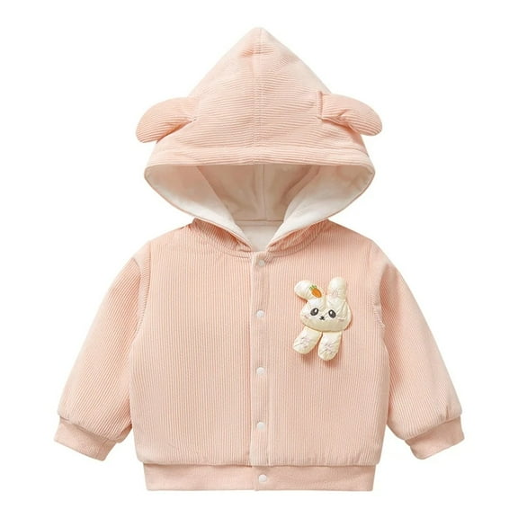 XBASW Infant Baby Girls Boys Bear Ears Hooded Jackets Warm Coat Fall Winter Toddler Casual Outerwear 3M-4T